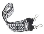 NovaKabelka.cz Látkový přídavný popruh ornamento nero argento