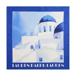 Hedvábný šátek Lauren Ralph Lauren dámský, modrá barva, 454980724