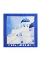 Hedvábný šátek Lauren Ralph Lauren dámský, modrá barva, 454980724