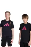 Dětské bavlněné tričko adidas černá barva, JV5106