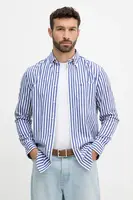 Bavlněná košile Tommy Hilfiger pánská, fialová barva, regular, s límečkem button-down, MW0MW39451