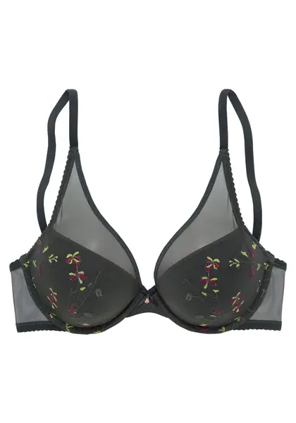 LASCANA Podprsenka 'Apex'  limetková / tmavozelená / cyklaménová