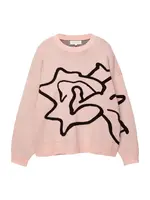 Pull&Bear Sveter  ružová / čierna