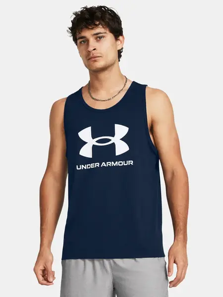 Under Armour Tílko UA SPORTSTYLE LOGO TANK-BLU - Pánské