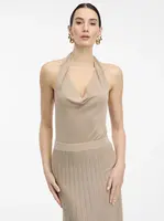 Zlatý dámský top za krk ORSAY - Dámské