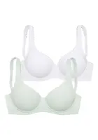 PETITE FLEUR Podprsenka  mätová / biela