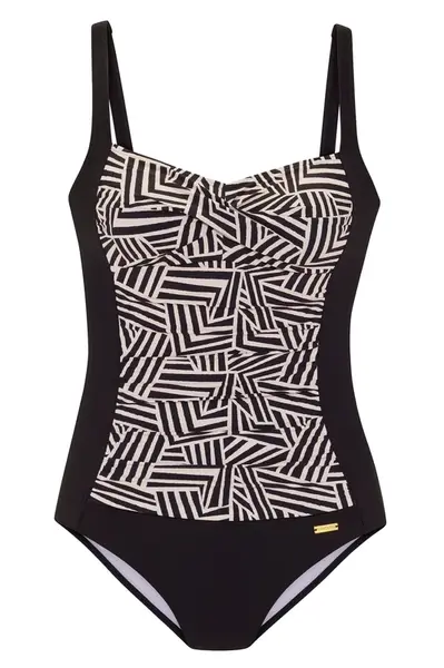 LASCANA Jednodielne plavky  svetlobéžová / čierna