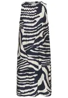 LASCANA Letné šaty  svetlobéžová / námornícka modrá