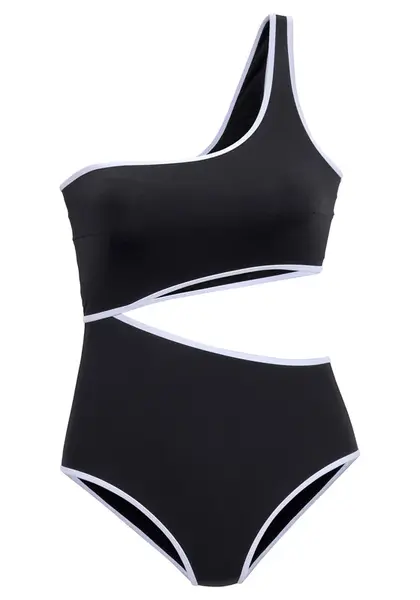 VIVANCE Jednodielne plavky  čierna