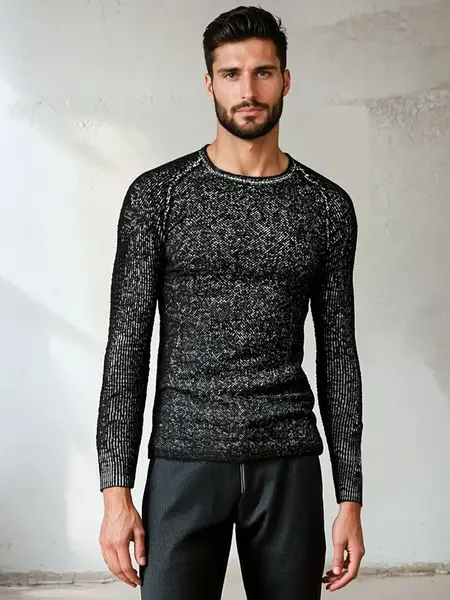 Černý pánský svetr DStreet