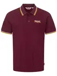 LONSDALE Tričko 'Velton'  karí / vínovo červená / biela