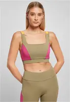 Dámská podprsenka Color Block khaki/světlefialová/magimango