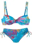 LASCANA Bikiny  modrá / farba lesného ovocia / oranžová / ružová