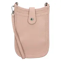 Dámska kožená kabelka na mobil a doklady Italia Simma - svetlo růžová