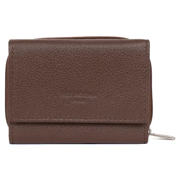 Dámská kožená peněženka Hexagona Enett - hnědá