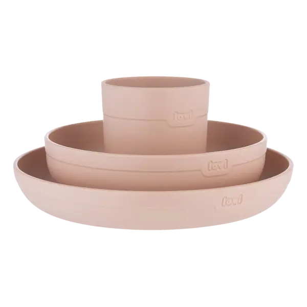 LOVI Sada nádobí s hrnečkem Nude 3 ks