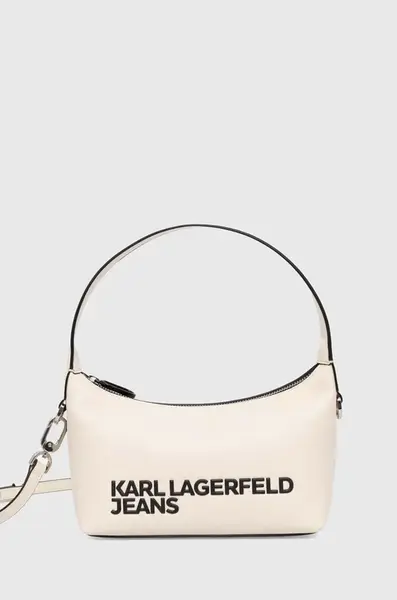 Kabelka Karl Lagerfeld Jeans béžová barva, 245J3009