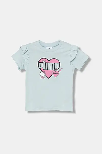 Dětské bavlněné tričko Puma PUMA X HELLO KITTY & FRIENDS Ruffle Tee