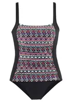 LASCANA Jednodielne plavky  svetlofialová / tmavofialová / čierna / biela