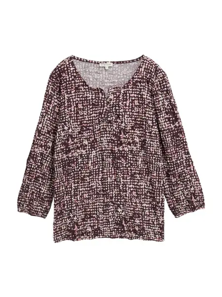 TOM TAILOR Blúzka  ružová / vínovo červená / biela