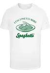 Mister Tee Tričko 'Upsetti Spaghetti'  zelená / biela