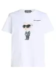 Karl Lagerfeld Tričko  sivá / čierna / biela