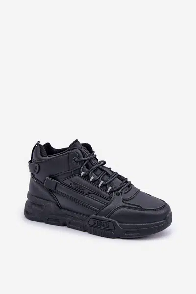 BIG STAR SHOES Pánské Tenisky Z Eko Kůže Big Star OO174004 Černé