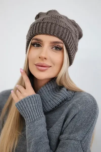 Kesi Dámská čepice Nastia K373 mocca