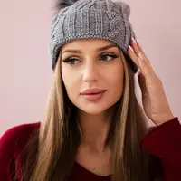 Kesi Fleecová kostkovaná čepice K226 tmavě šedá