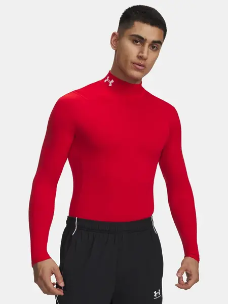 Under Armour Tričko UA CG Armour Comp Mock-RED - Pánské