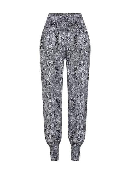 Urban Classics Nohavice  čierna / biela