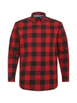 Jack & Jones Plus Košeľa 'JJEGINGHAM' '  červená / čierna