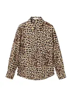 MANGO Blúzka  hnedá / koňaková / svetlohnedá / čierna