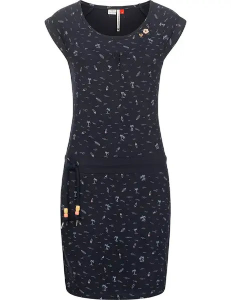 Ragwear Letné šaty 'Penelope'  tmavomodrá / biela