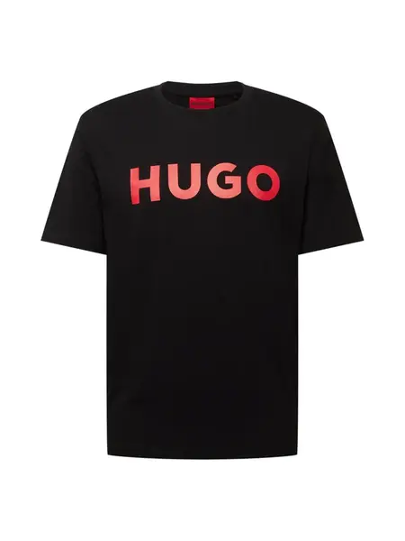 HUGO Tričko 'Dulivio'  červená / čierna