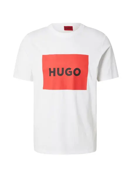 HUGO Tričko 'Dulive222'  červená / čierna / biela