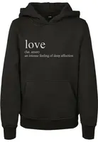 Kids Love Definition Hoody černá