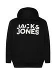 Jack & Jones Plus Mikina 'Ecorp'  čierna / biela