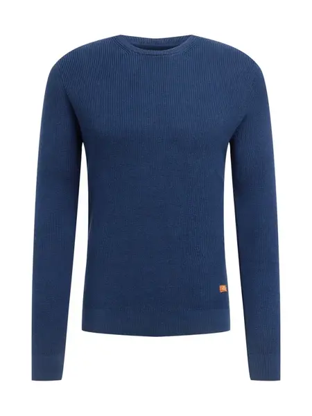 BLEND Sveter 'Codford'  petrolejová / biela