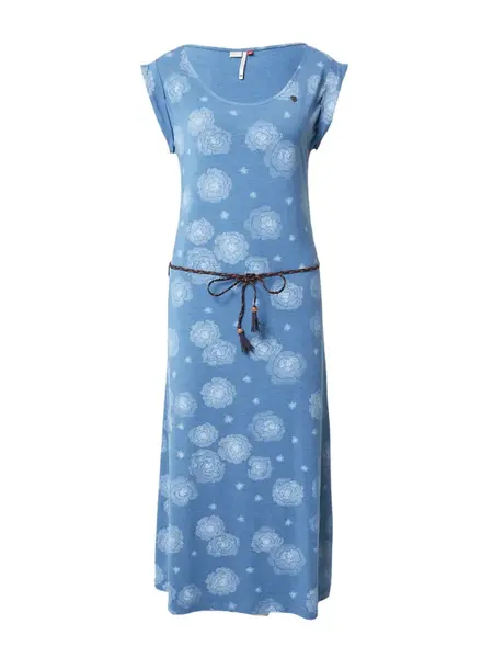 Ragwear Letné šaty 'TAGG'  dymovo modrá / biela