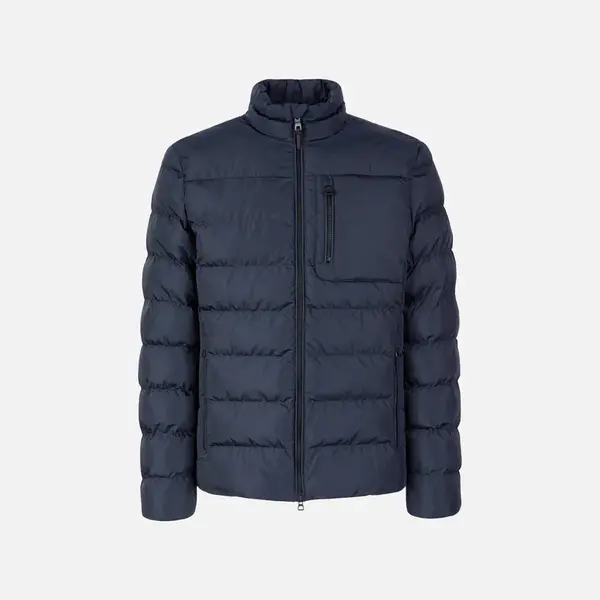 Tmavě modrá pánská péřová bunda Geox Snake - Pánské