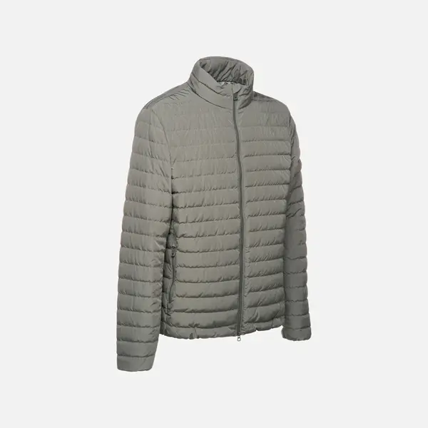 Khaki Men's Quilted Jacket Geox Warrens - Mens