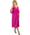 Pri Oversize dress with belt and V neckline SOPHIA