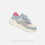 Light Blue Girls Sneakers Geox Flexyper Mini - Girls