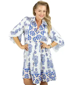 Pri Loose boho midi dress with ruffles PALOMA