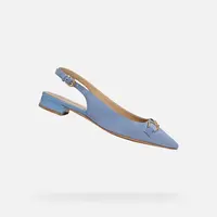 Light blue women's ballet flats Geox Giselda 15 - Women's