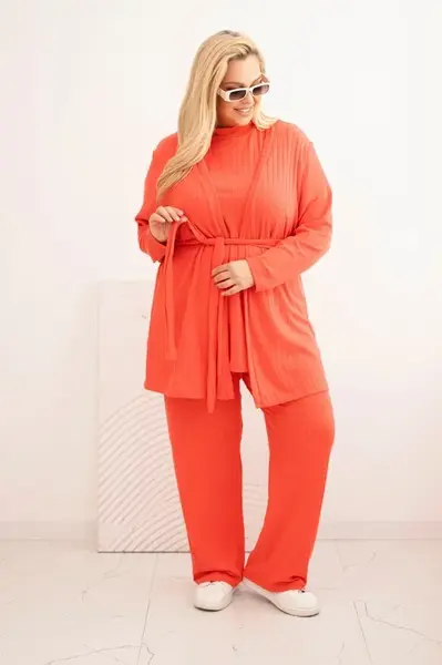 Kesi Dámsky komplet Plus Size 3-dielny malinový