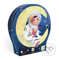Astronaut na Mesiaci (Siluetové puzzle:) - puzzle z kategorie 15 - 60 dílků