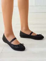 Resti Shiny women's ballet flats with bow and elastic Safte