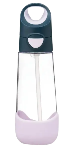 B.BOX Fľaša na pitie so slamkou indigová/ružová 600 ml
